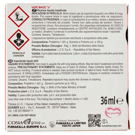 VAPE Elettroemanatore Liquido Classic + Ricarica 36 ml